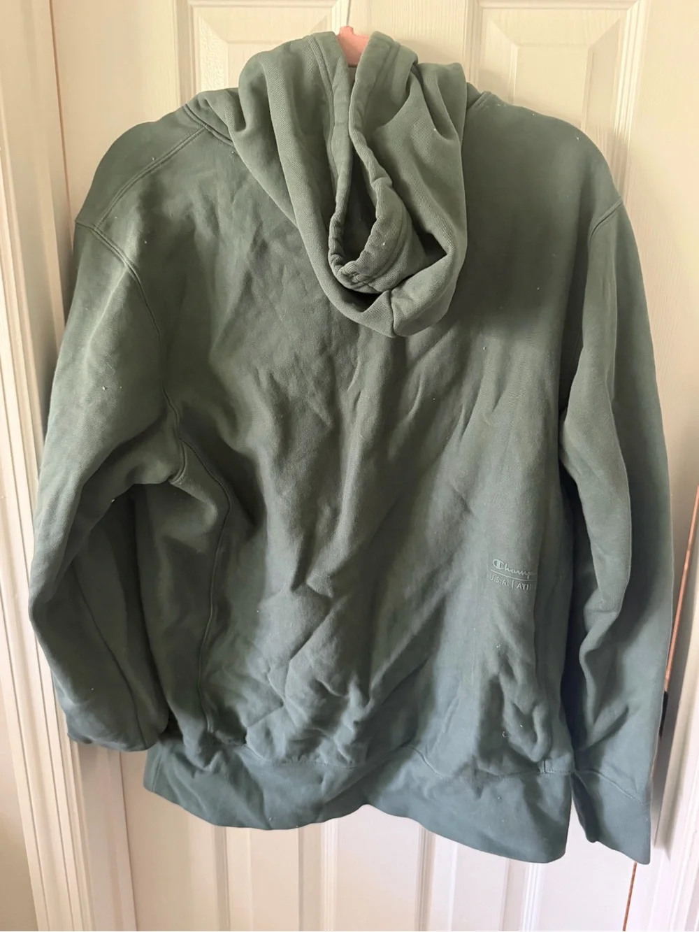 Champion Olive Embroidered Script Hoodie